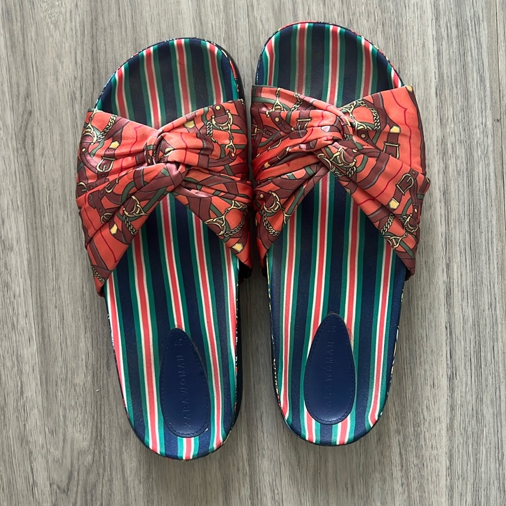 Zara satin slides